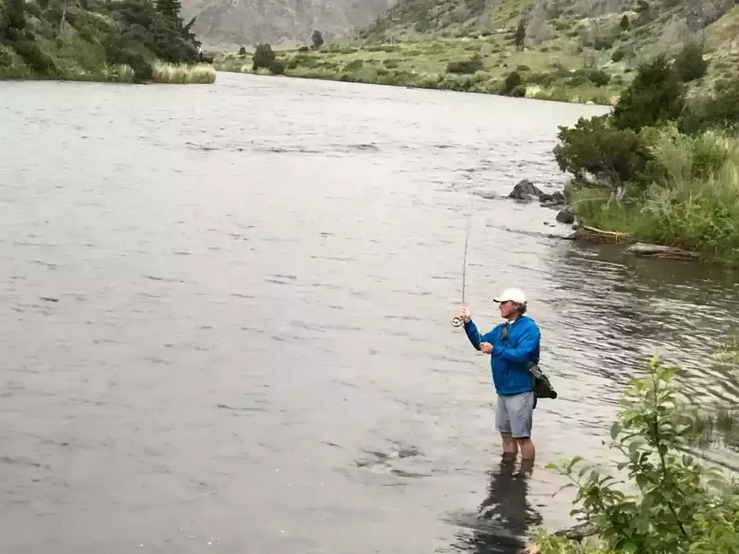 Montana angler fishing the lower madison river